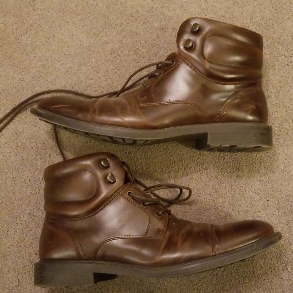 Mens Unlisted (by Kenneth Cole) Boots Brown Sz 10